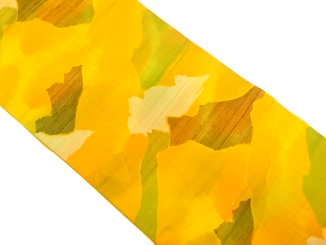 抽象遠山模様織り出し　名古屋帯